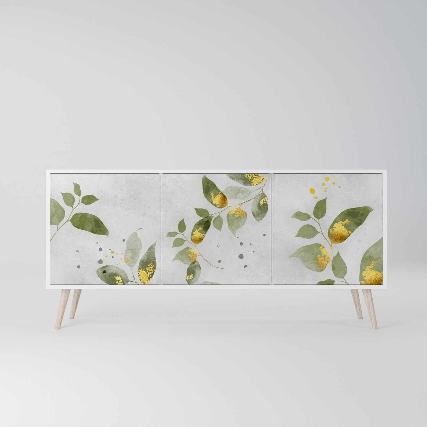 ELEGANT BOTANICS Madia a 3 Ante in Finitura Bianca