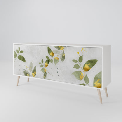 ELEGANT BOTANICS Madia a 3 Ante in Finitura Bianca