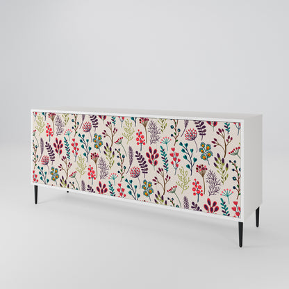 AUTUMN SUNDRIES Madia a 3 Ante in Finitura Bianca