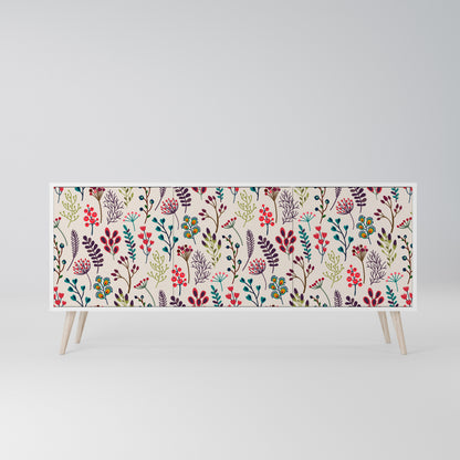 AUTUMN SUNDRIES Madia a 3 Ante in Finitura Bianca