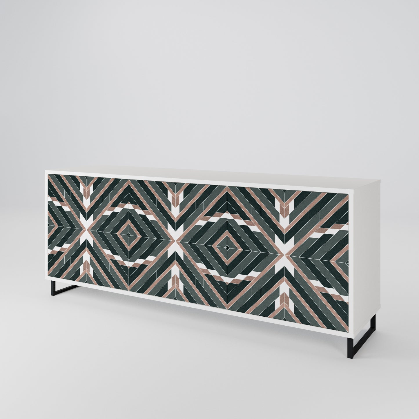 DIMENSION DELIGHTS 3-Door Sideboard in White Finish