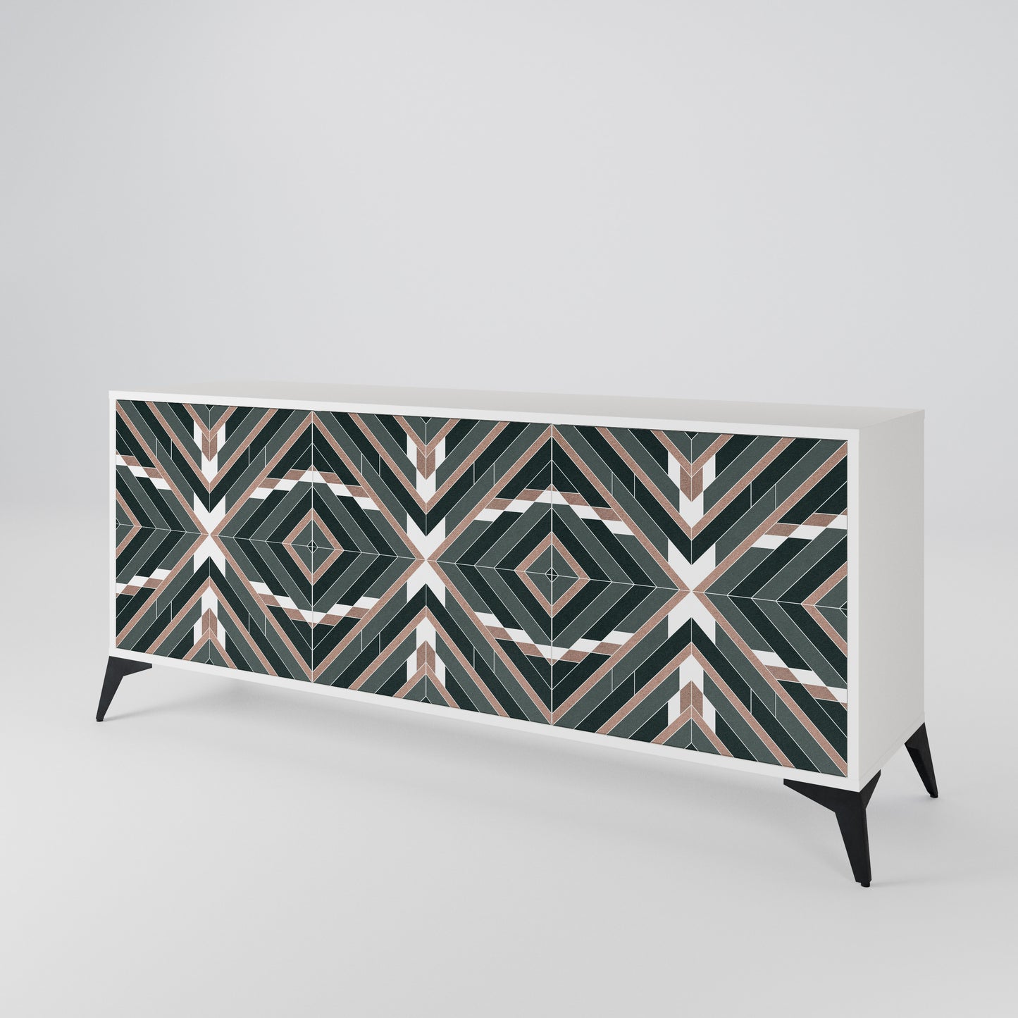 DIMENSION DELIGHTS 3-Door Sideboard in White Finish