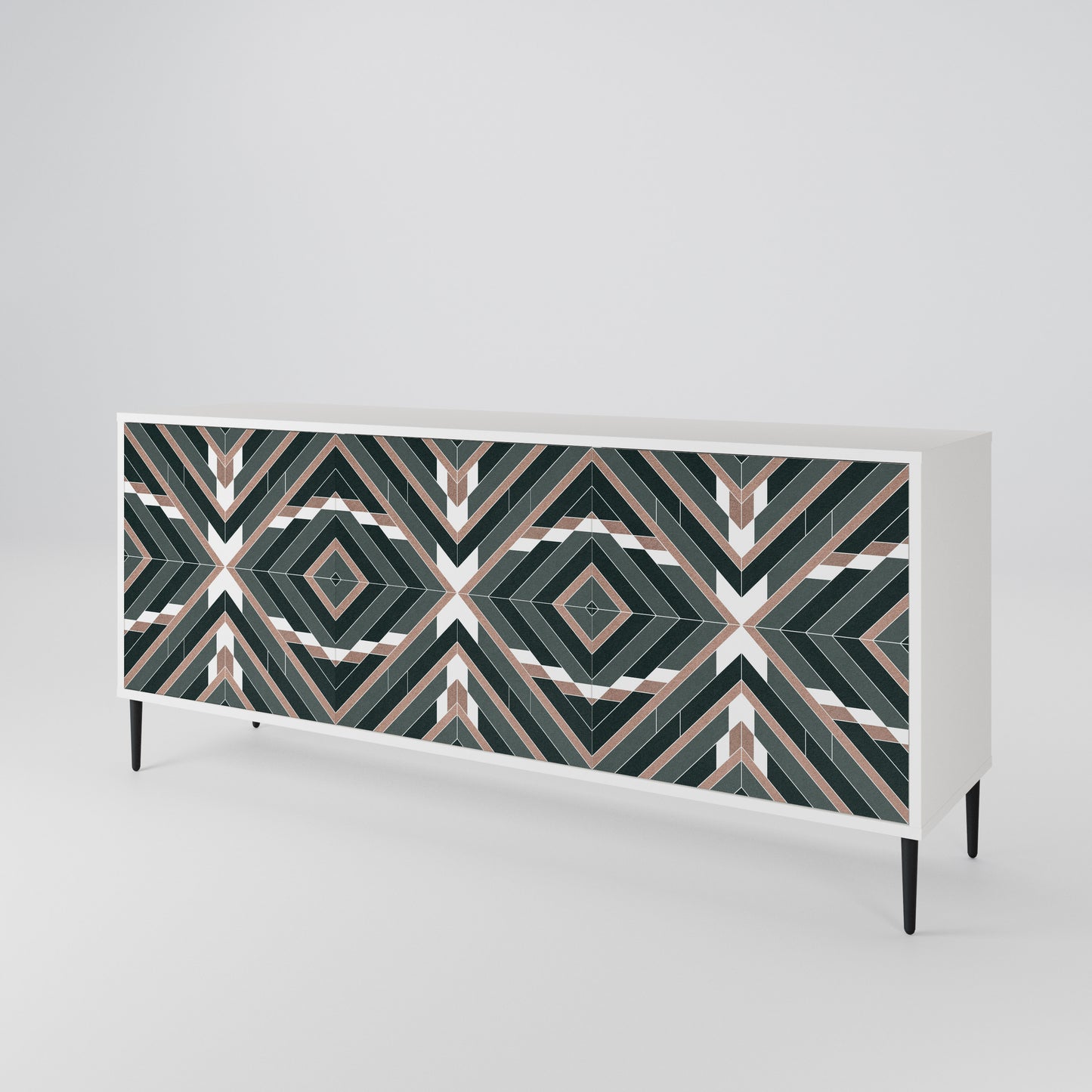 DIMENSION DELIGHTS 3-Door Sideboard in White Finish