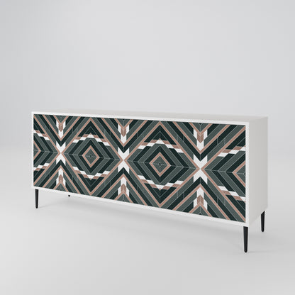 DIMENSION DELIGHTS 3-Door Sideboard in White Finish