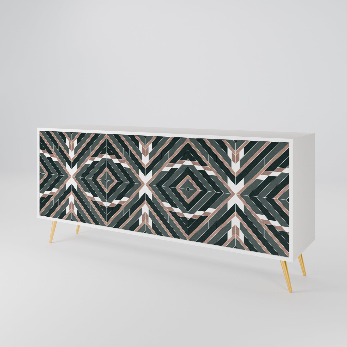 DIMENSION DELIGHTS 3-Door Sideboard in White Finish