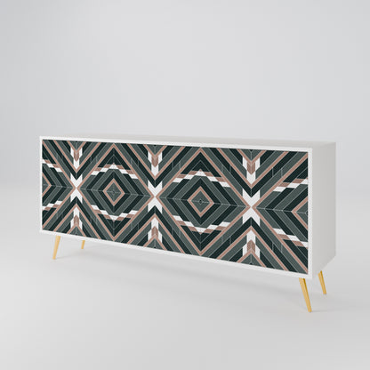 DIMENSION DELIGHTS 3-Door Sideboard in White Finish
