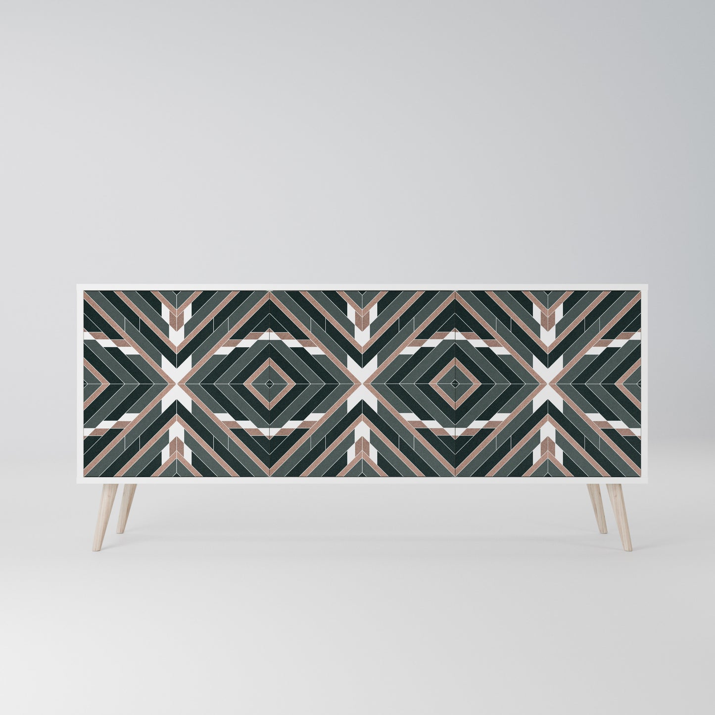 DIMENSION DELIGHTS 3-Door Sideboard in White Finish