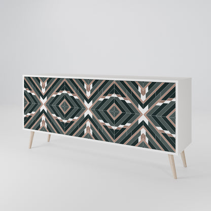 DIMENSION DELIGHTS 3-Door Sideboard in White Finish