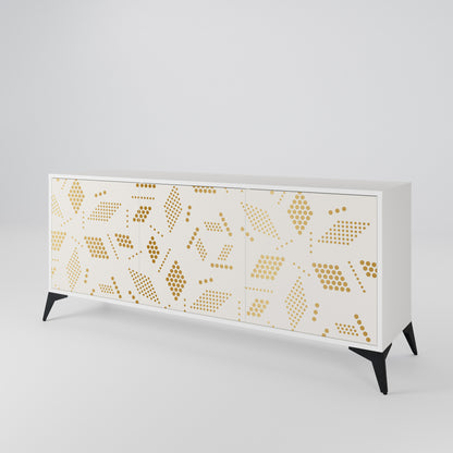 SPOTTED DAZE 3-Door Sideboard in White Finish
