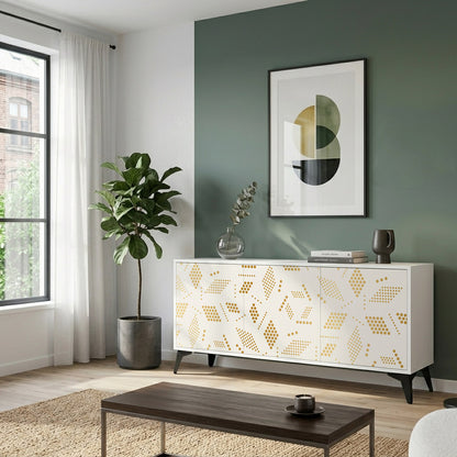 SPOTTED DAZE 3-Door Sideboard in White Finish