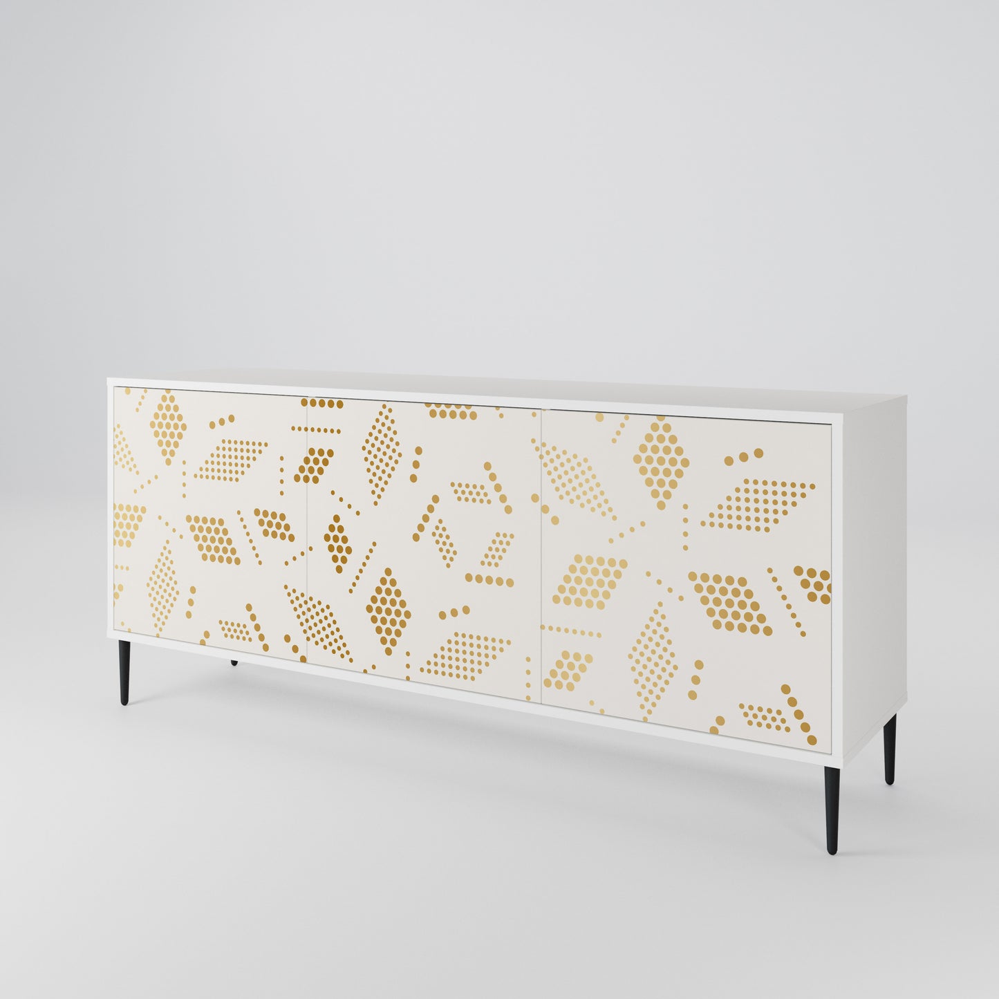 SPOTTED DAZE 3-Door Sideboard in White Finish