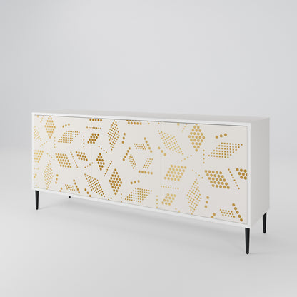 SPOTTED DAZE 3-Door Sideboard in White Finish
