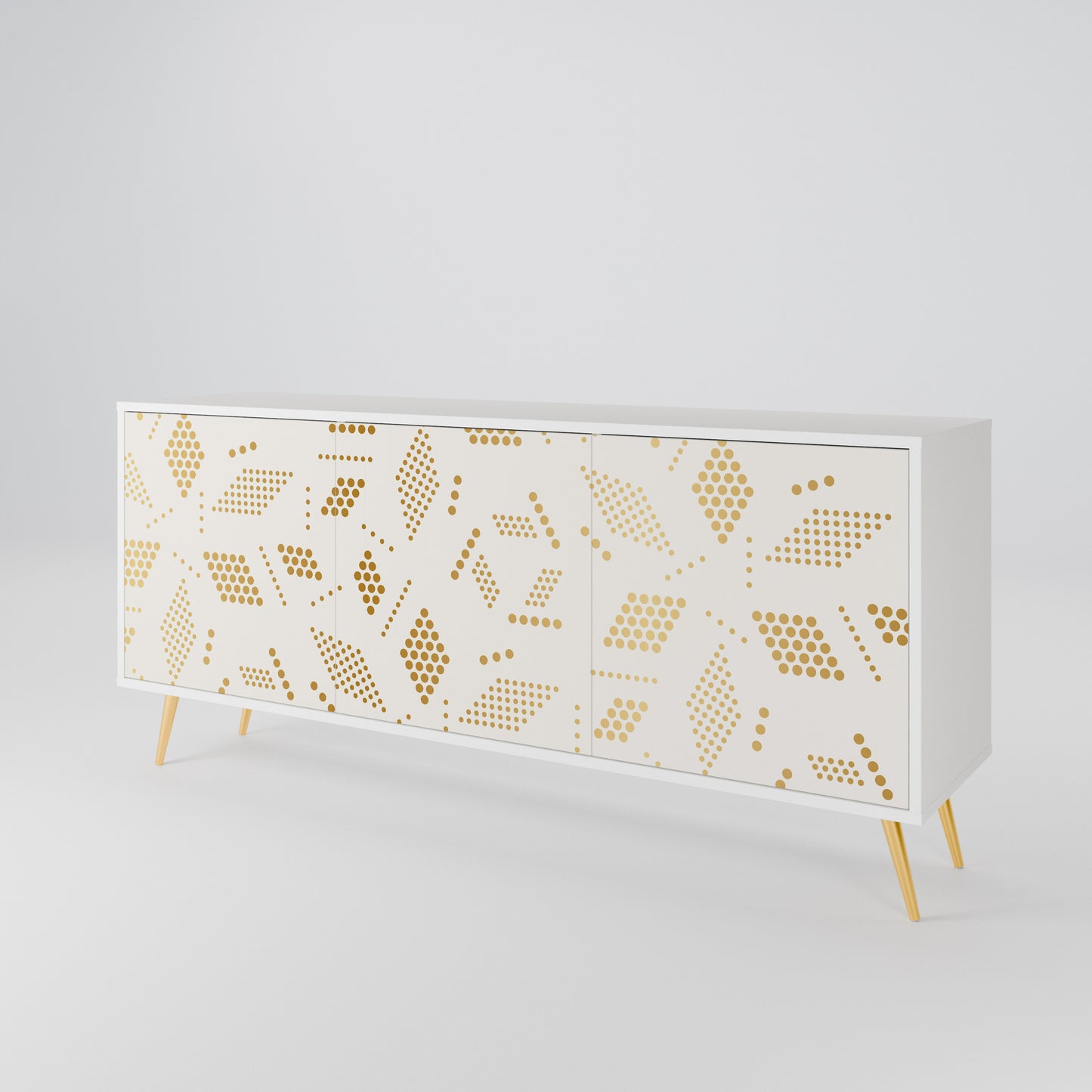 SPOTTED DAZE 3-Door Sideboard in White Finish