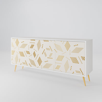 SPOTTED DAZE 3-Door Sideboard in White Finish