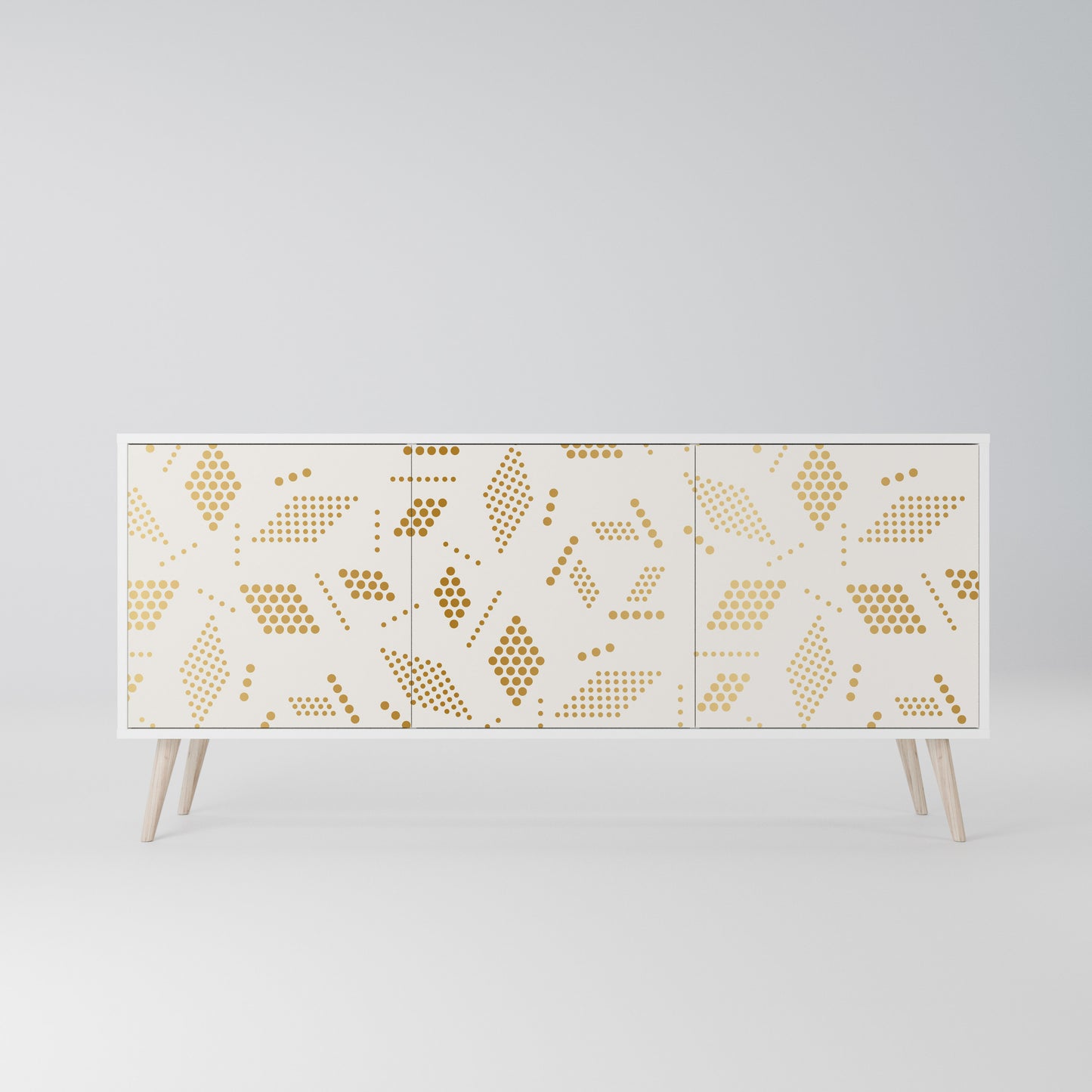 SPOTTED DAZE 3-Door Sideboard in White Finish