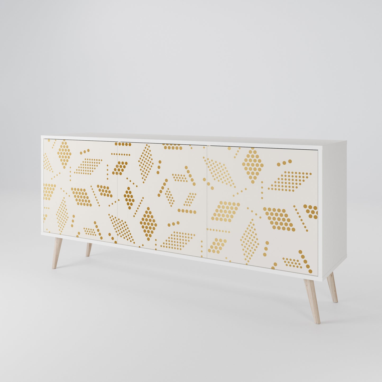 SPOTTED DAZE 3-Door Sideboard in White Finish