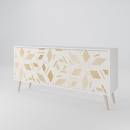 SPOTTED DAZE 3-Door Sideboard in White Finish