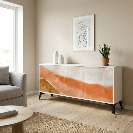 SANDHILLS SPLENDOUR 3-Door Sideboard in White Finish