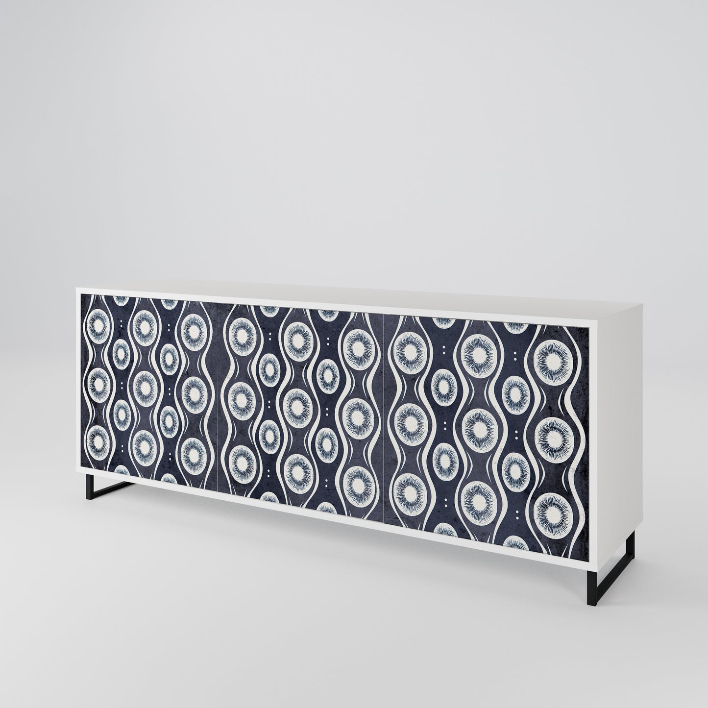 GRAPHITE EYES Madia a 3 Ante in Finitura Bianca