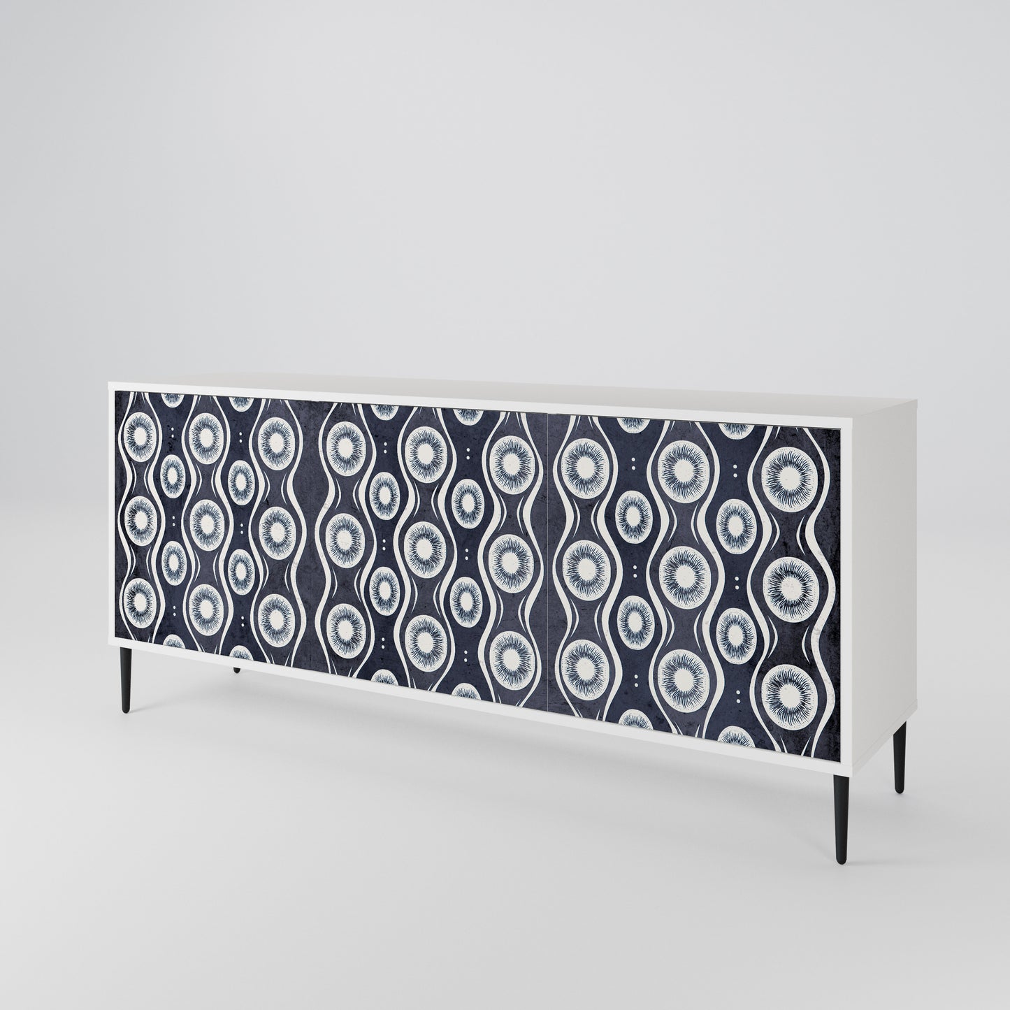 GRAPHITE EYES Madia a 3 Ante in Finitura Bianca
