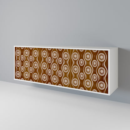 BROWN EYES 3-Door Sideboard in White Finish