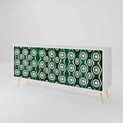 GREEN EYES 3-Door Sideboard in White Finish