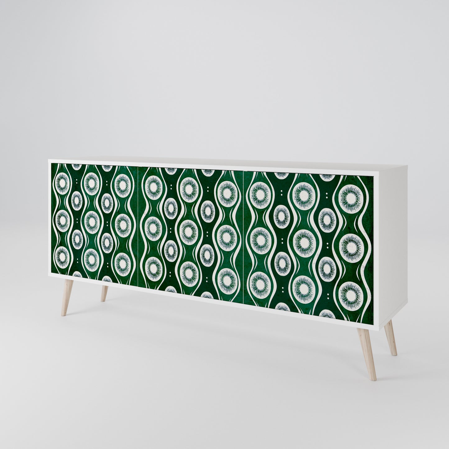 GREEN EYES 3-Door Sideboard in White Finish