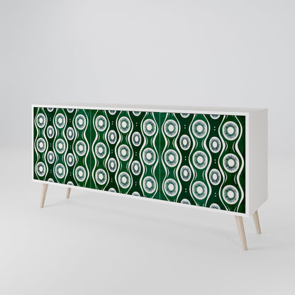 GREEN EYES 3-Door Sideboard in White Finish