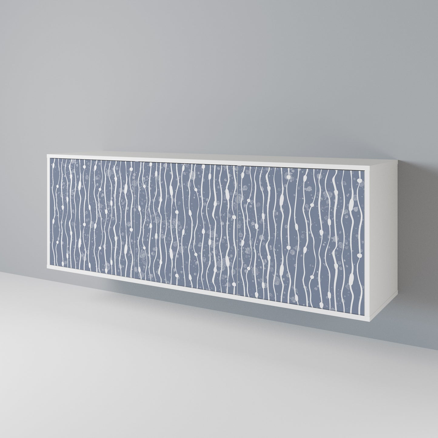 GRAPHITE RAIN Madia a 3 Ante in Finitura Bianca