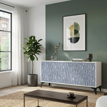 GRAPHITE RAIN Madia a 3 Ante in Finitura Bianca