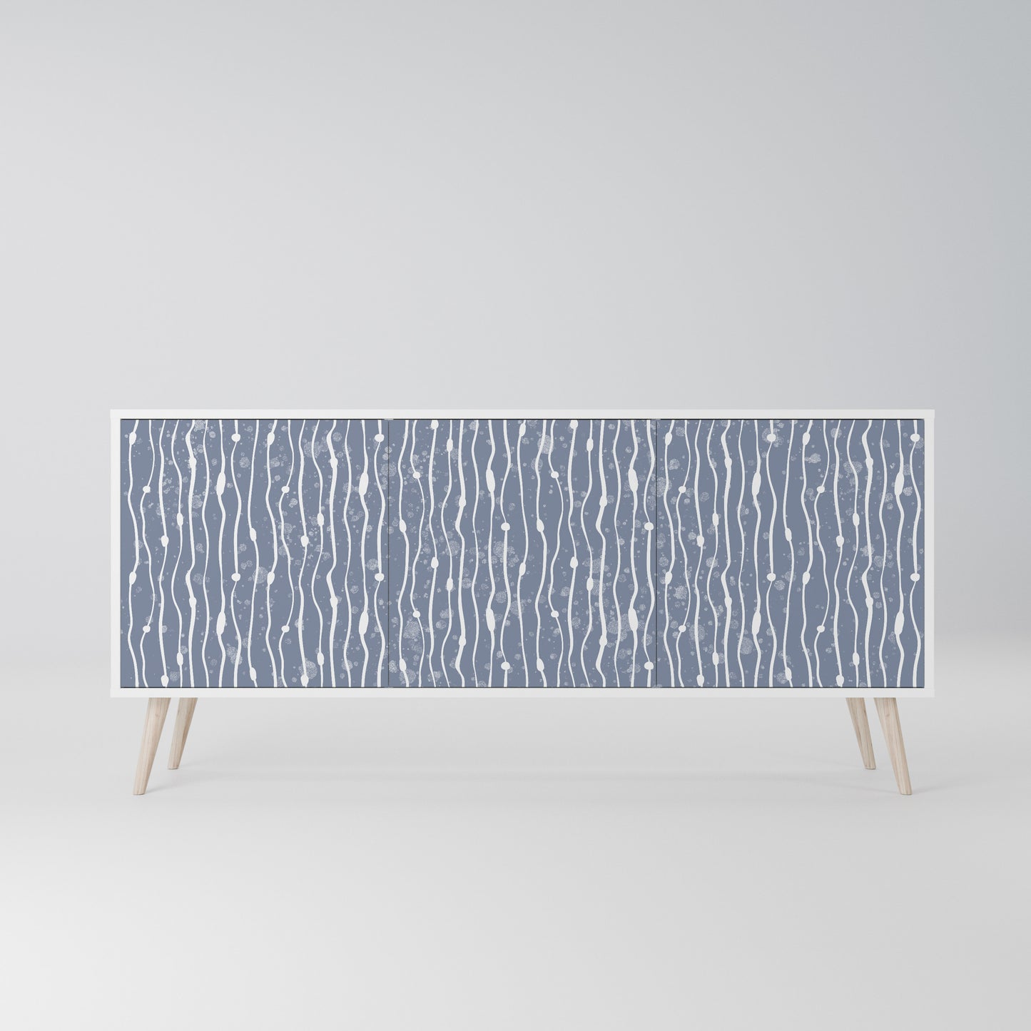 GRAPHITE RAIN Madia a 3 Ante in Finitura Bianca
