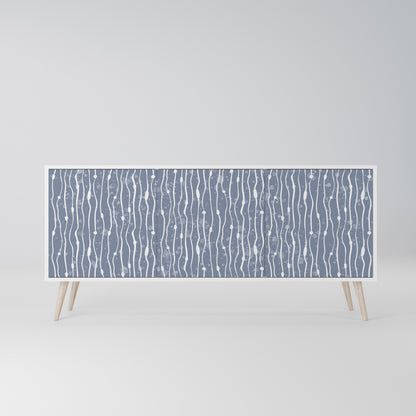 GRAPHITE RAIN Madia a 3 Ante in Finitura Bianca