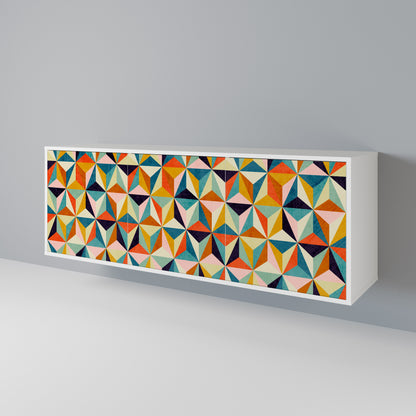 TESSELATE TREASURES 3-Door Sideboard in White Finish