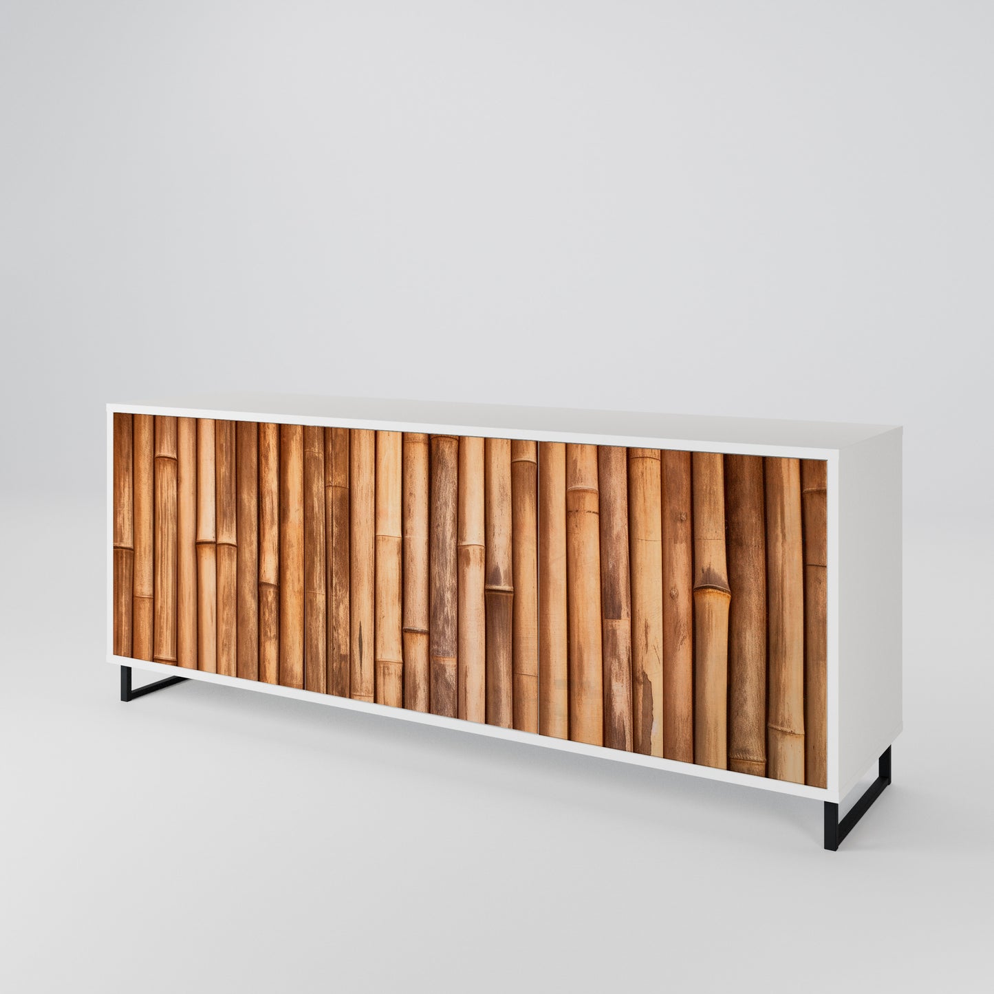 NATURAL WOOD Madia a 3 Ante in Finitura Bianca