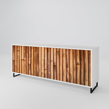 NATURAL WOOD Madia a 3 Ante in Finitura Bianca