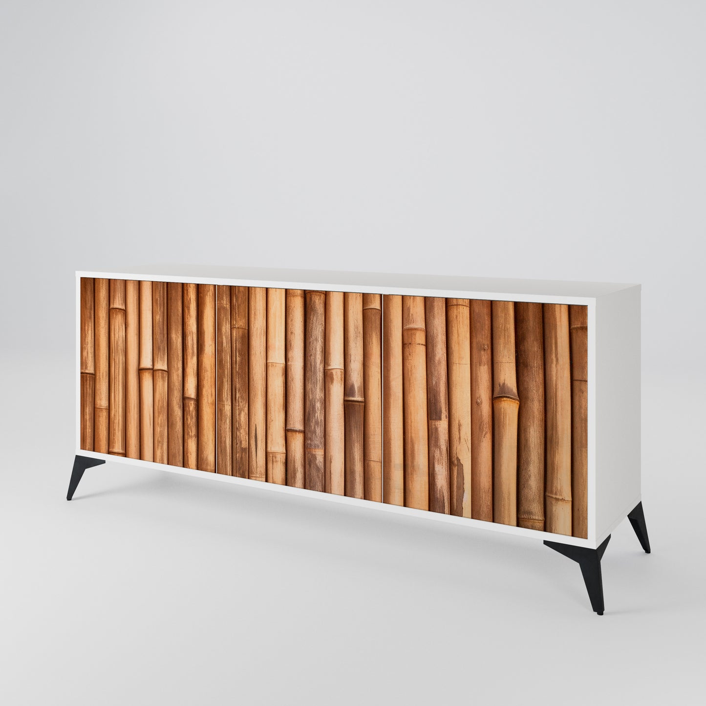 NATURAL WOOD Madia a 3 Ante in Finitura Bianca
