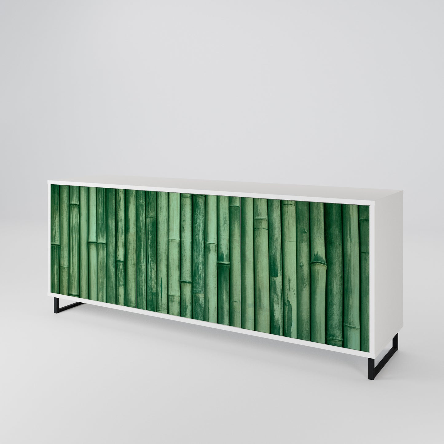 NATURAL GREEN Madia a 3 Ante in Finitura Bianca