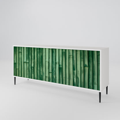 NATURAL GREEN Madia a 3 Ante in Finitura Bianca