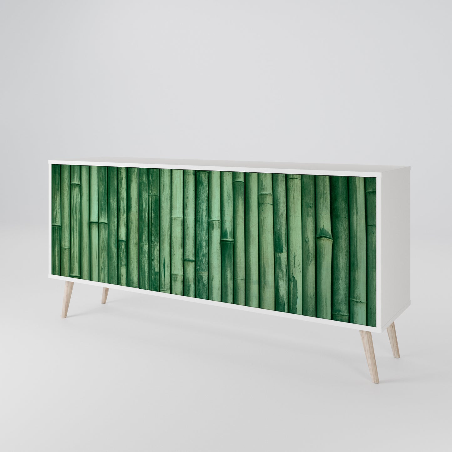 NATURAL GREEN Madia a 3 Ante in Finitura Bianca