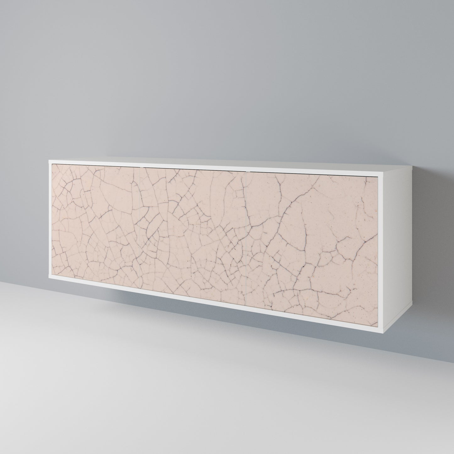CERAMIC TEXTURE Madia a 3 Ante in Finitura Bianca