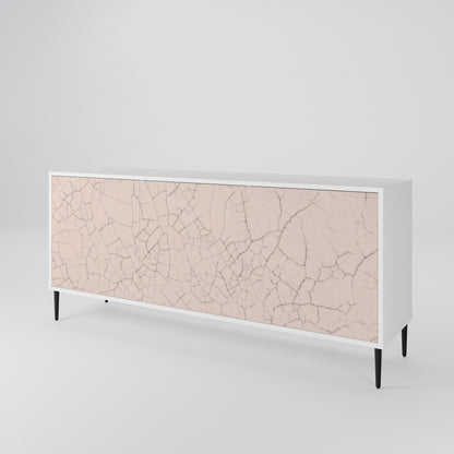 CERAMIC TEXTURE Madia a 3 Ante in Finitura Bianca