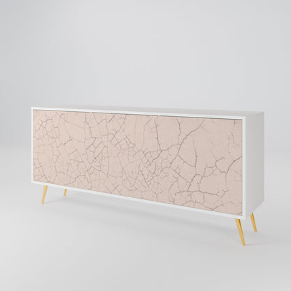 CERAMIC TEXTURE Madia a 3 Ante in Finitura Bianca