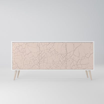 CERAMIC TEXTURE Madia a 3 Ante in Finitura Bianca