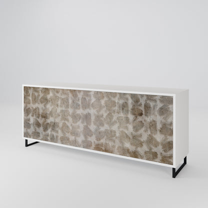 SLIGHTLY BLURRED 3-Door Sideboard in White Finish