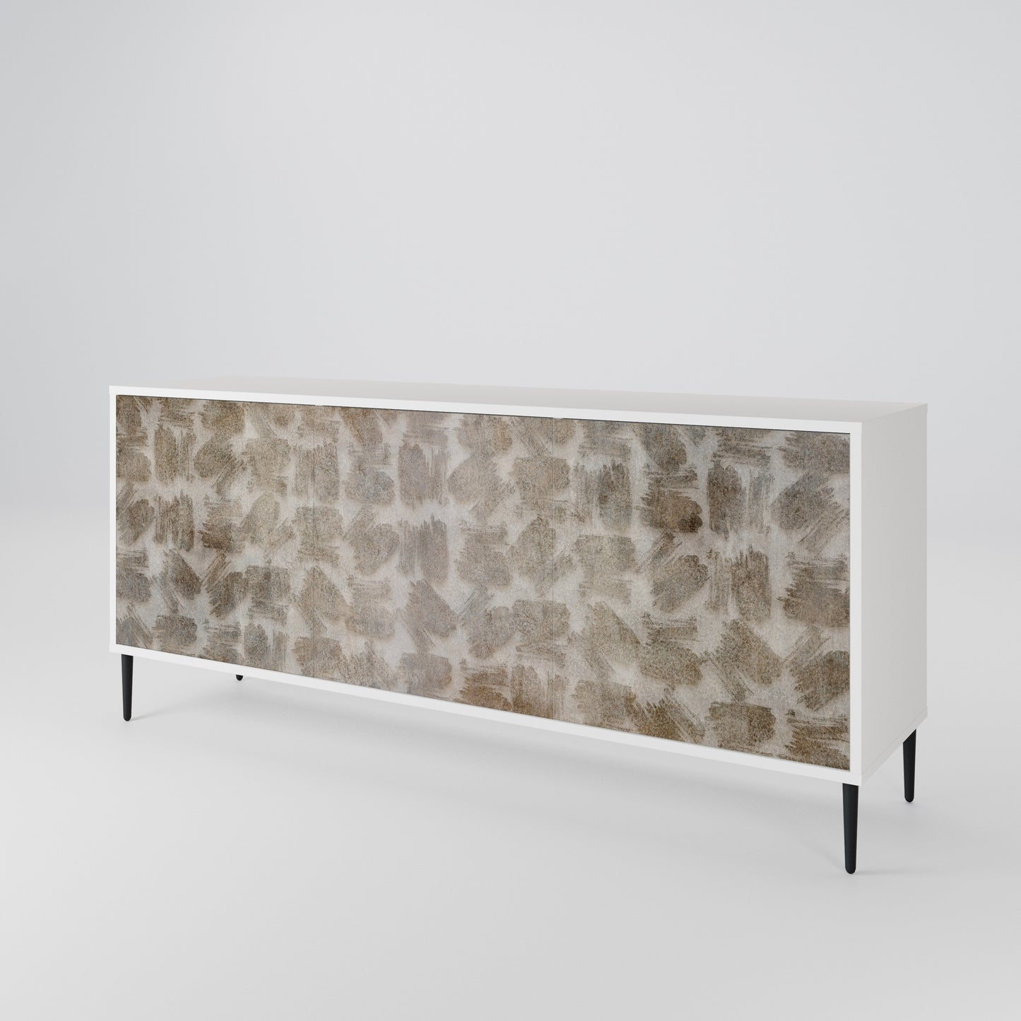 SLIGHTLY BLURRED 3-Door Sideboard in White Finish