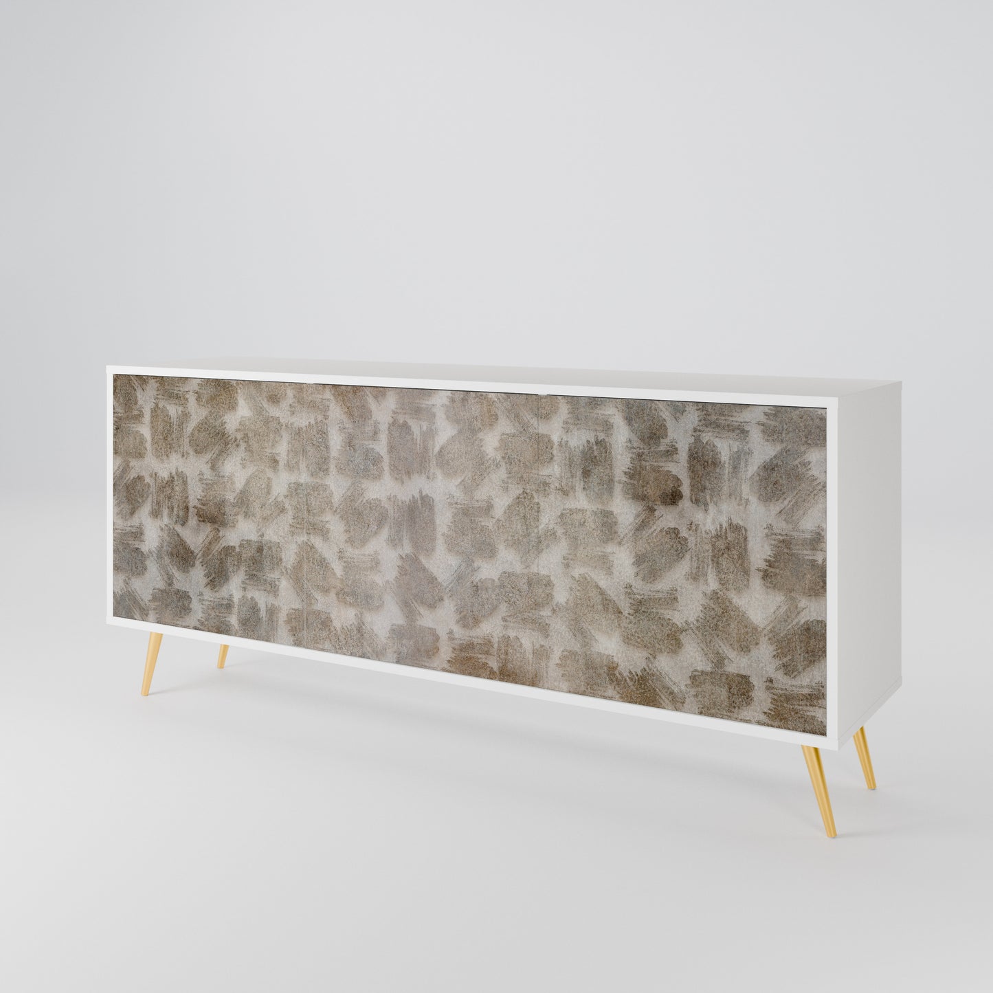 SLIGHTLY BLURRED 3-Door Sideboard in White Finish