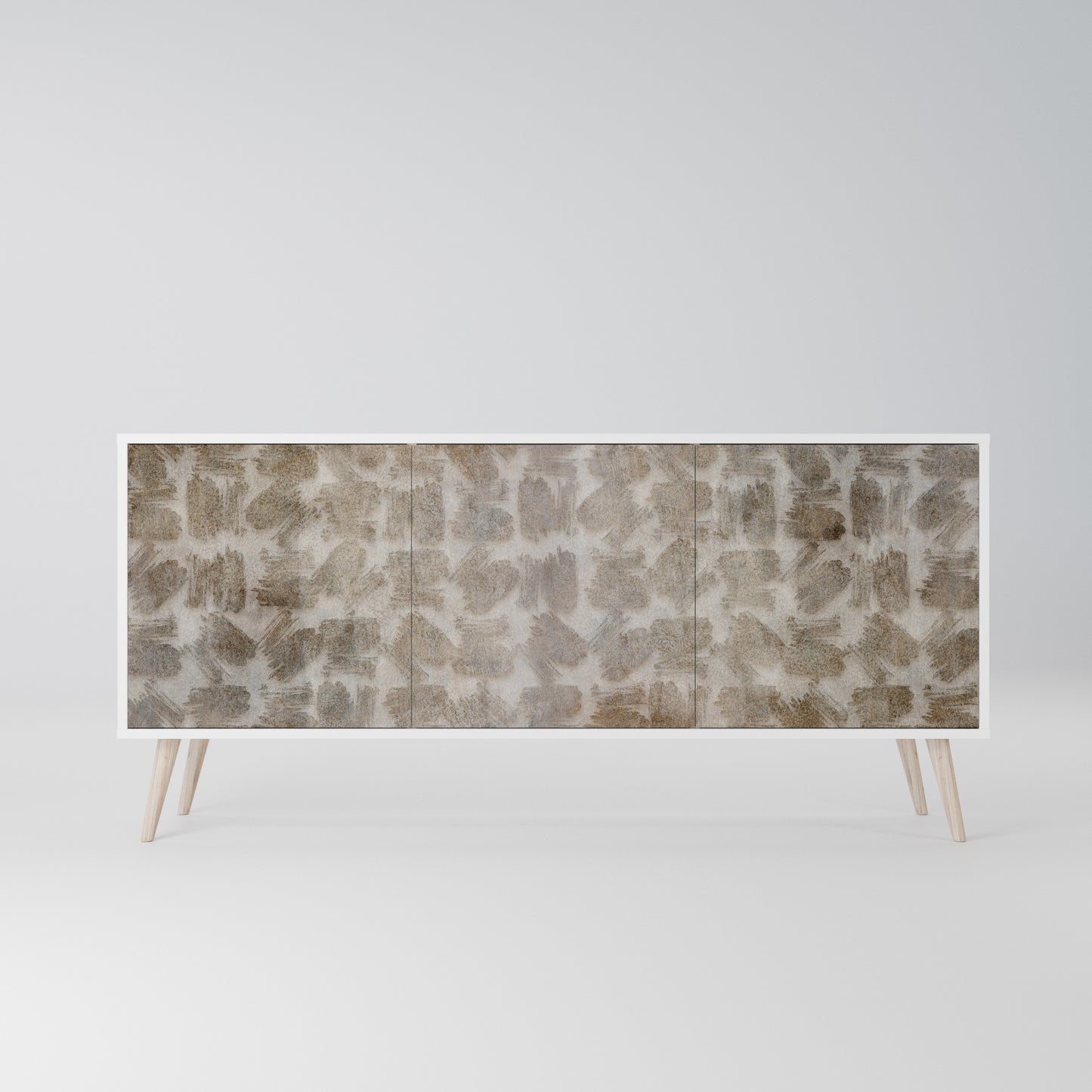 SLIGHTLY BLURRED 3-Door Sideboard in White Finish