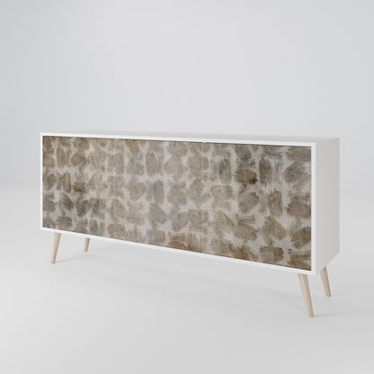 SLIGHTLY BLURRED 3-Door Sideboard in White Finish