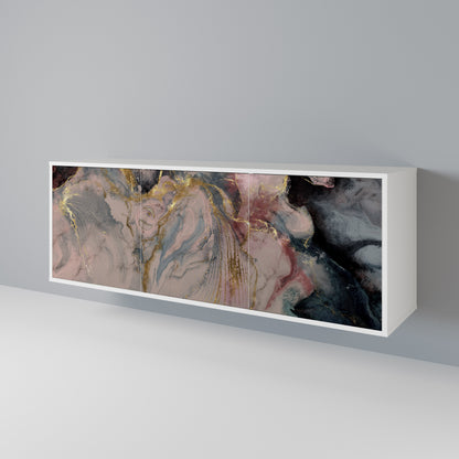 GILDED SWIRLS Madia a 3 Ante in Finitura Bianca