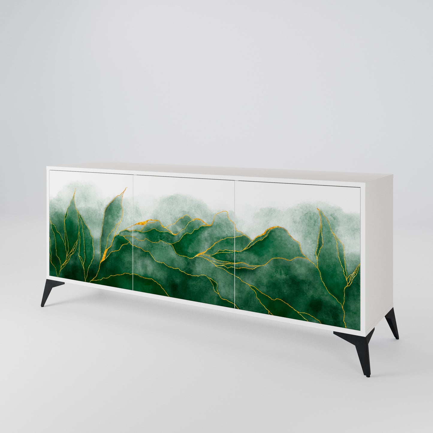 EXPENSIVE NATURE 3-Door Sideboard in White Finish